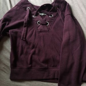 garage criss-cross crew neck